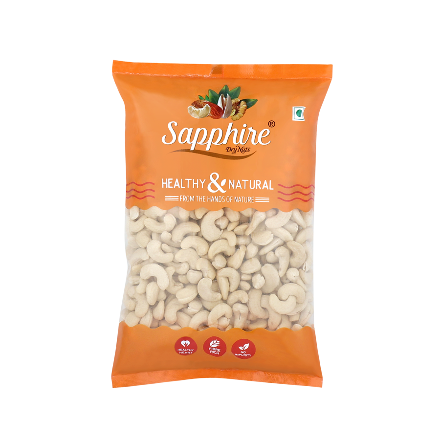 Sapphire Natural Cashew Nuts (W320), 1Kg