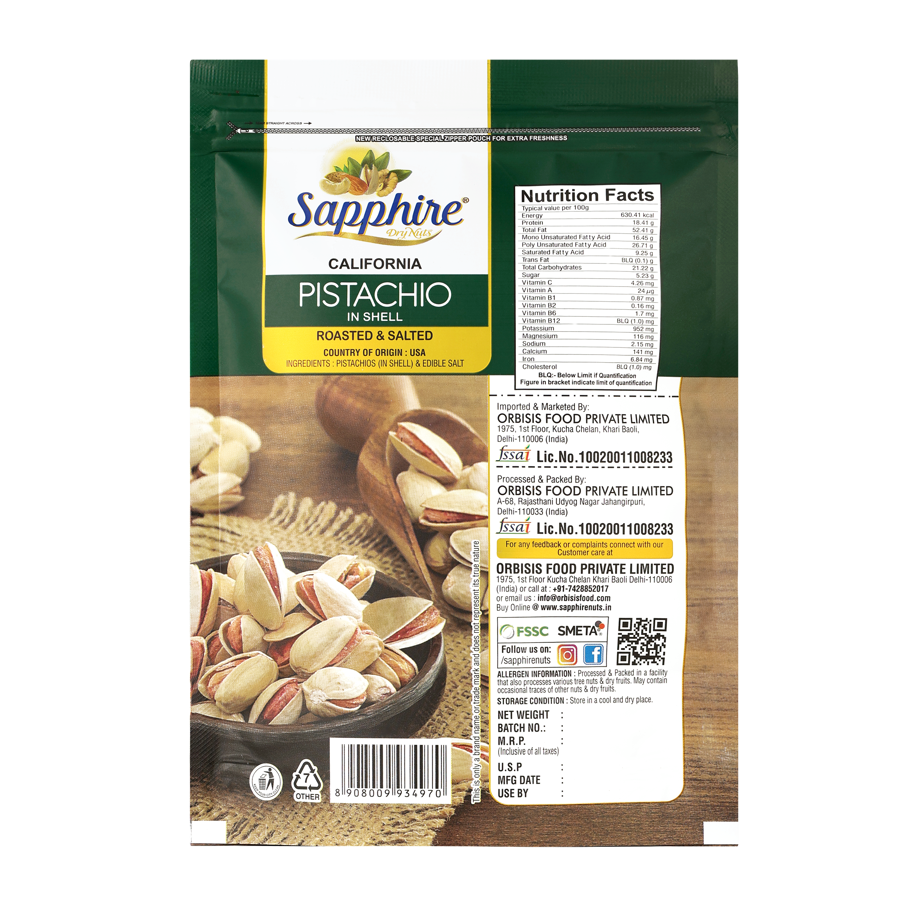 Sapphire California Pistachio, 200g