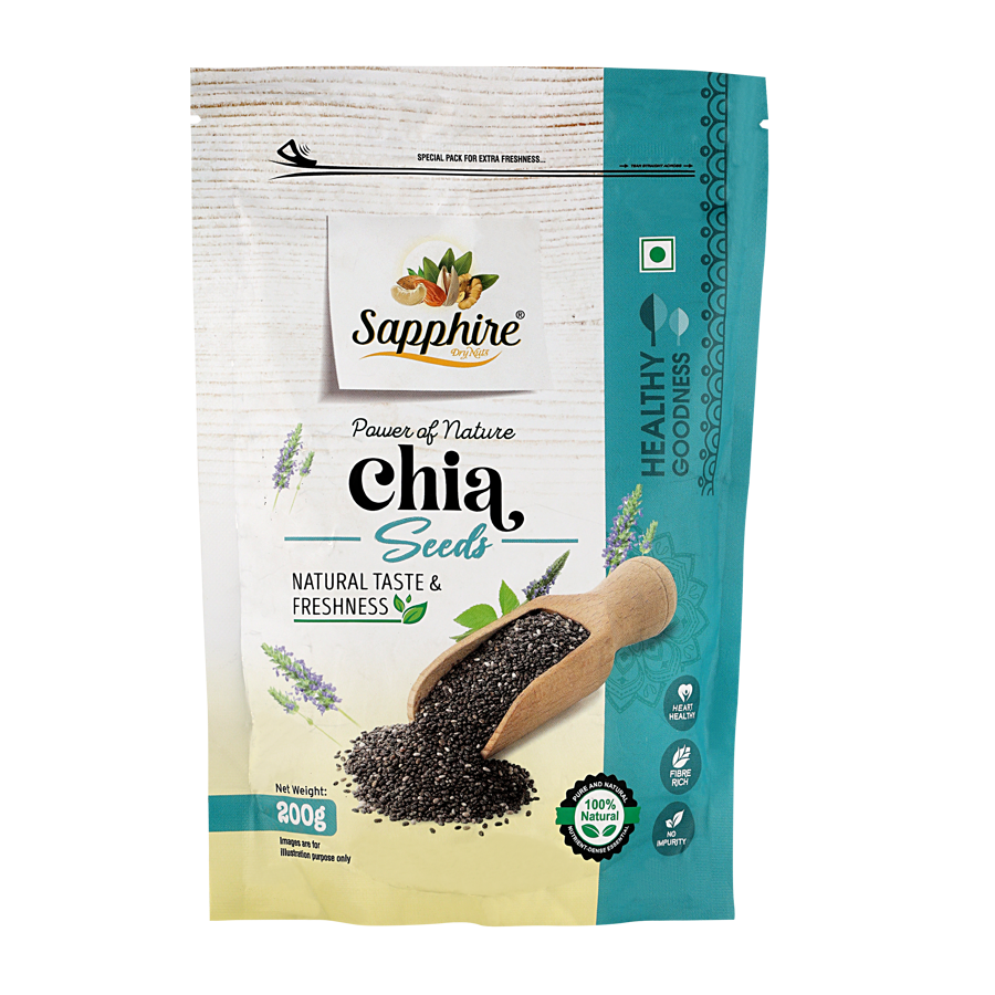 Sapphire Raw Natural Chia Seeds, 200g