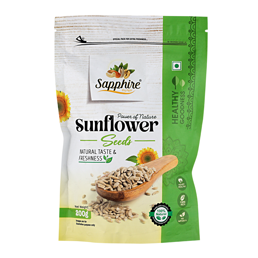 Sapphire Raw Natural Sunflower Seeds, 200g