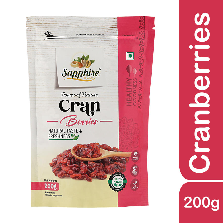 Sapphire Premium California Dried Cran Berries, 200g