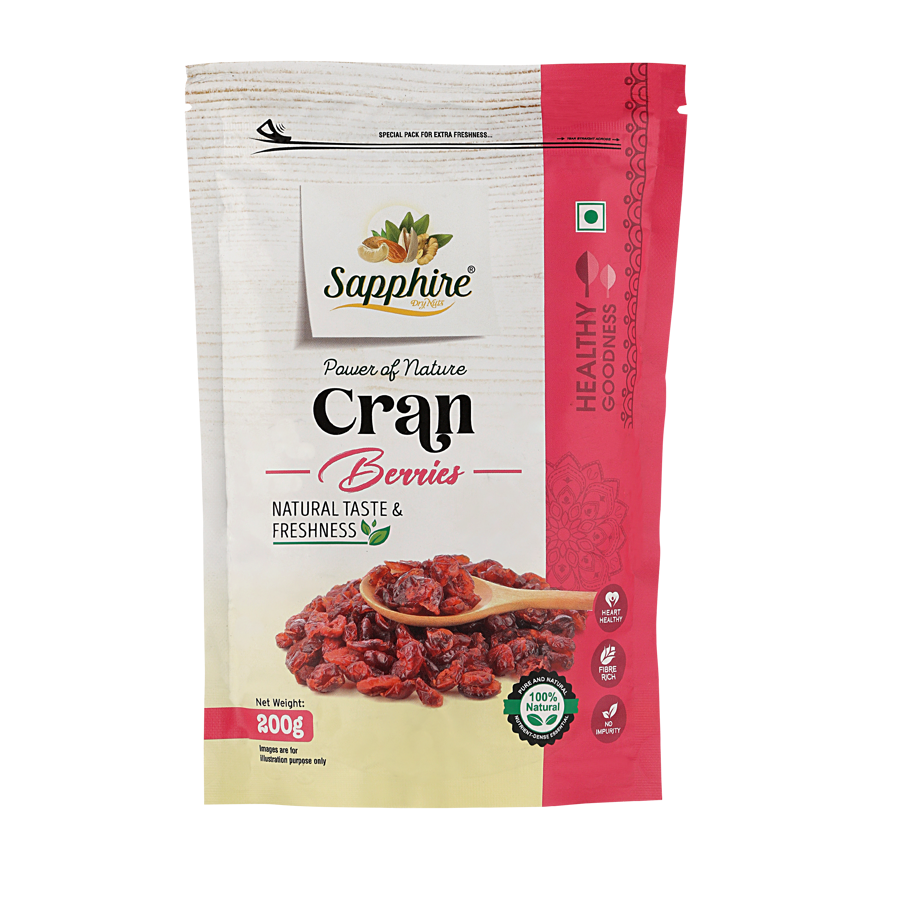 Sapphire Premium California Dried Cran Berries, 200g