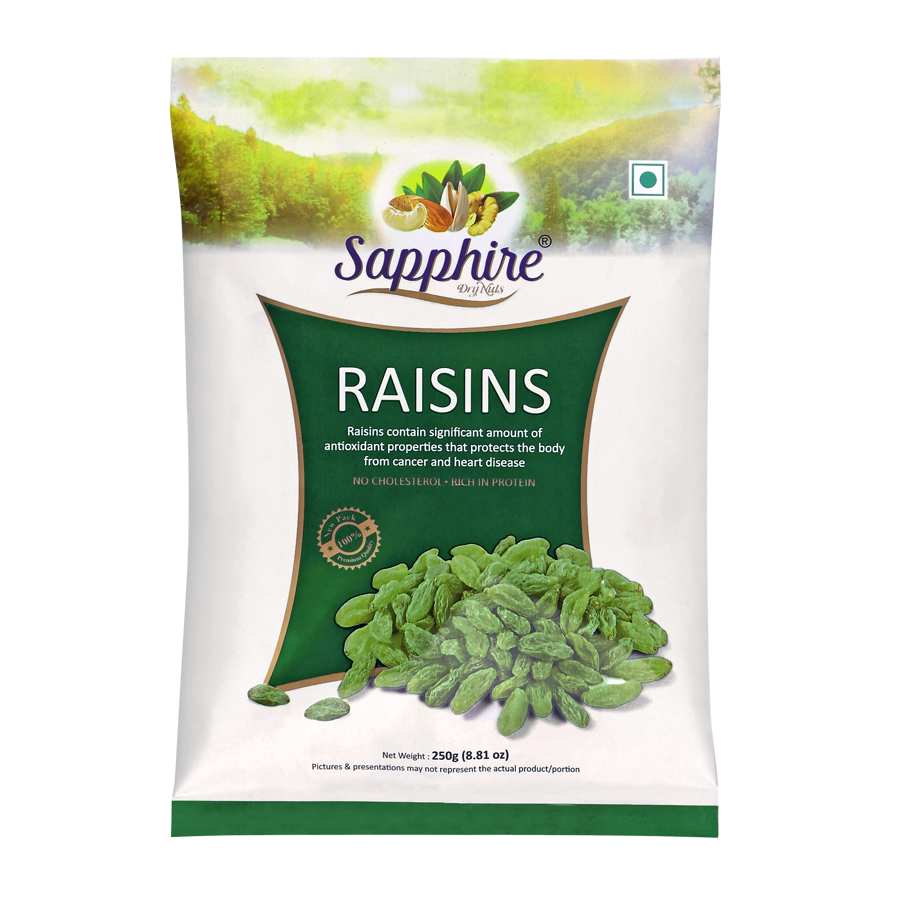 Sapphire Green Long Raisins/Kishmish, 250g