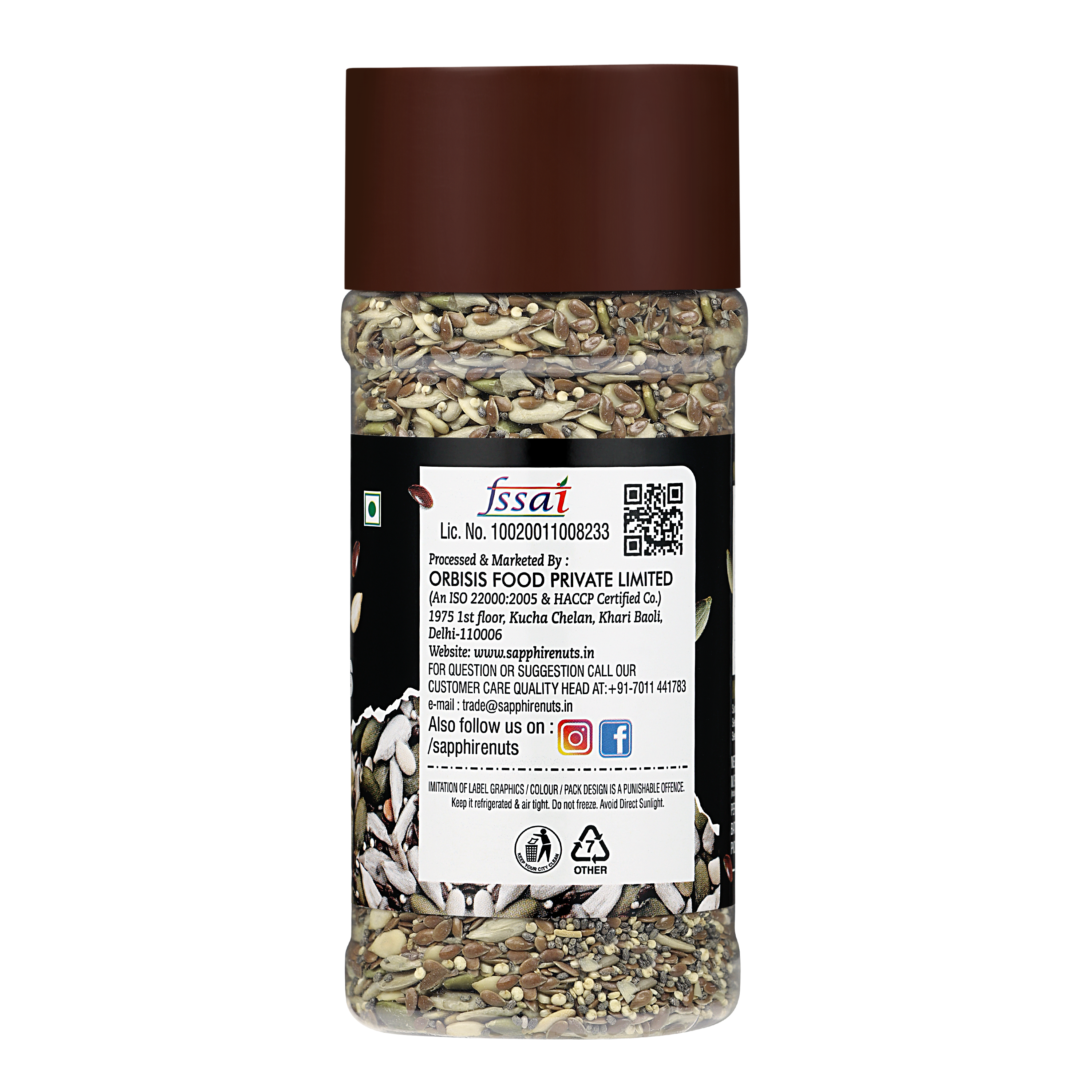 Sapphire Roasted Seed Mix Jar, 250g