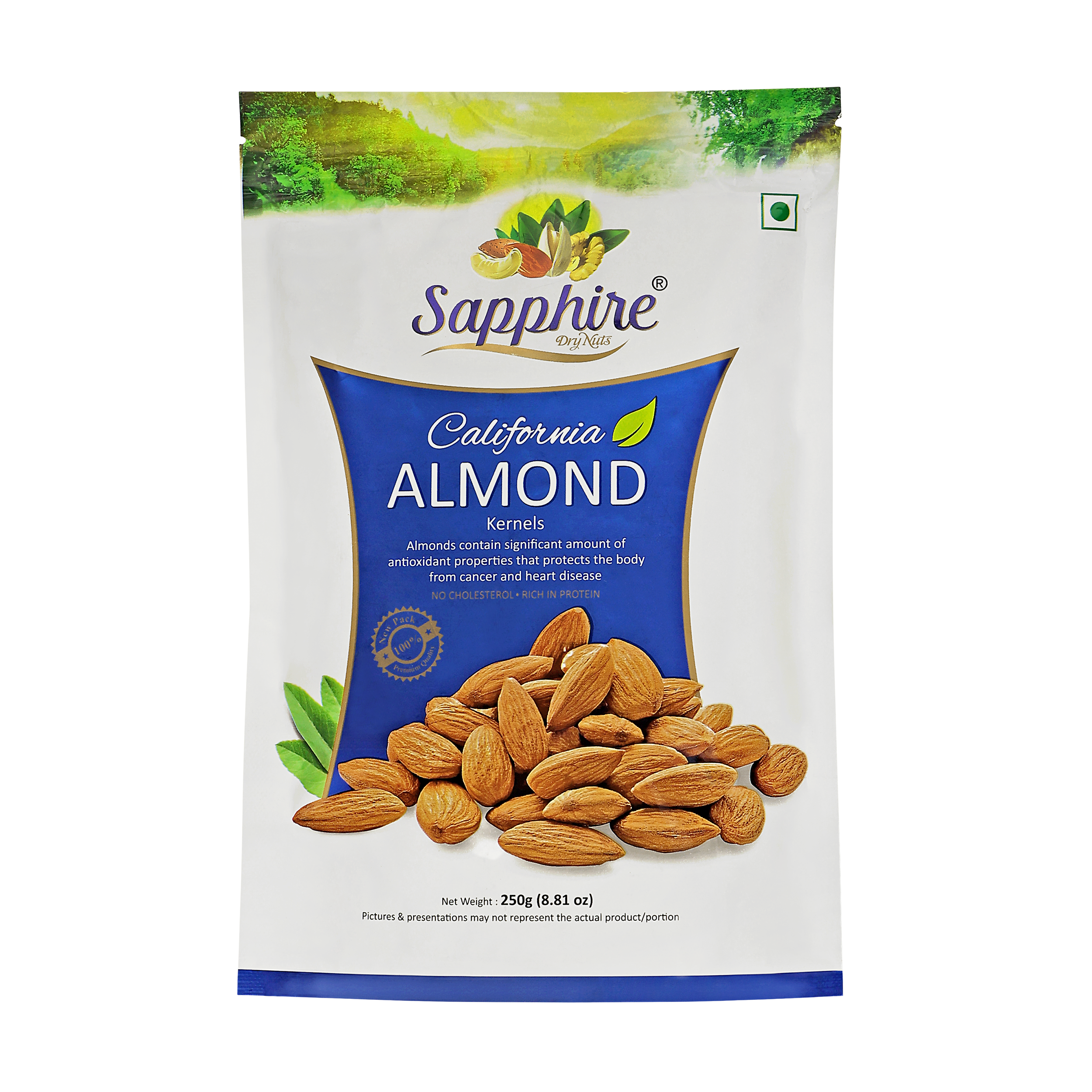 Sapphire Almond Non Pareil 250gm