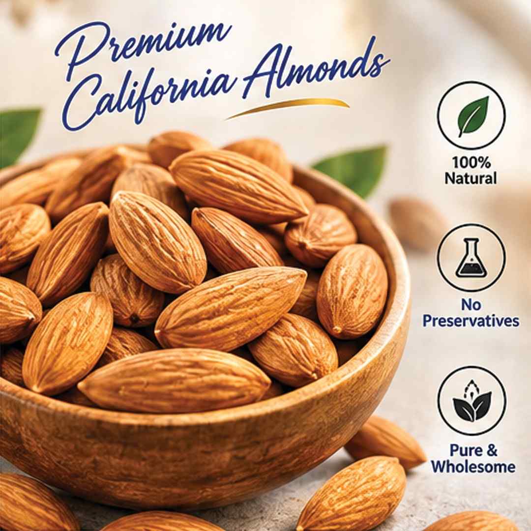Sapphire Regular Raw California Almonds 250g 
