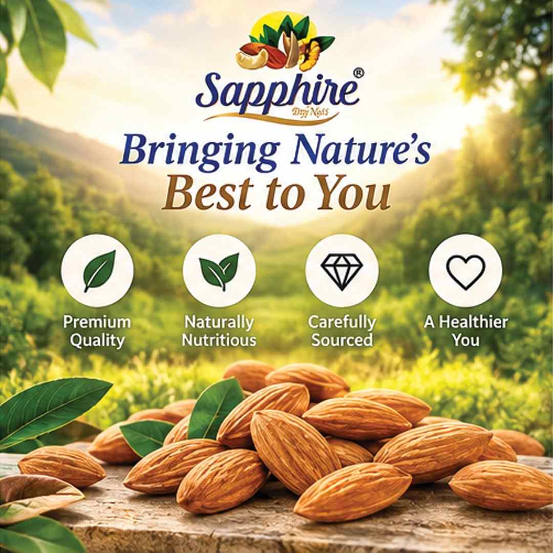 Sapphire Regular Raw California Almonds 250g 