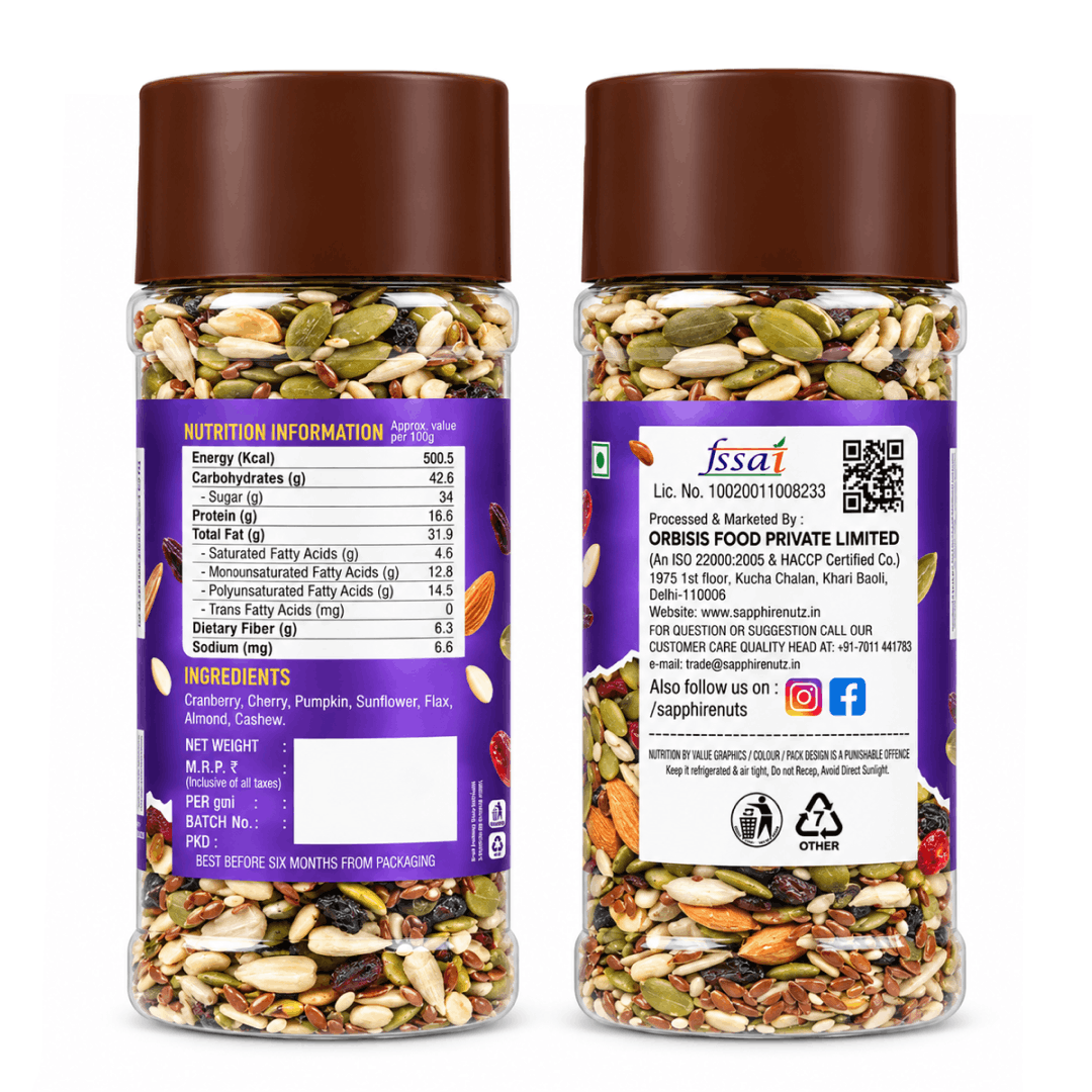 Sapphire Roasted Seed Mix Jar, 250g
