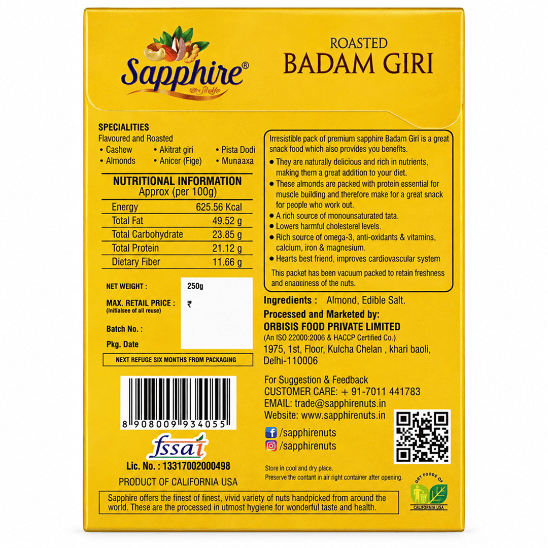 Sapphire Roasted Almond, 250g