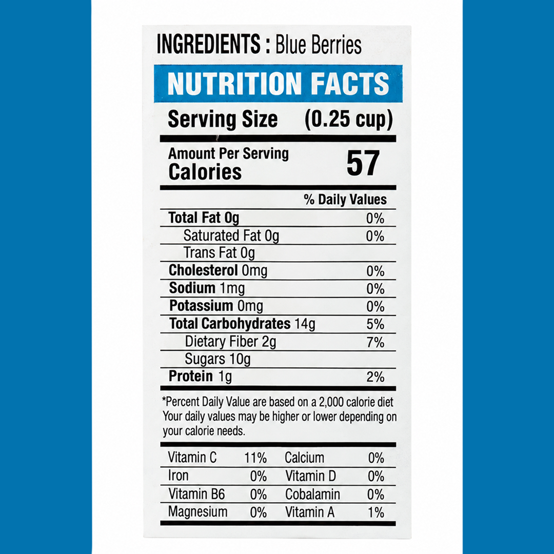 Sapphire Premium California Dried Blue berries, 200g