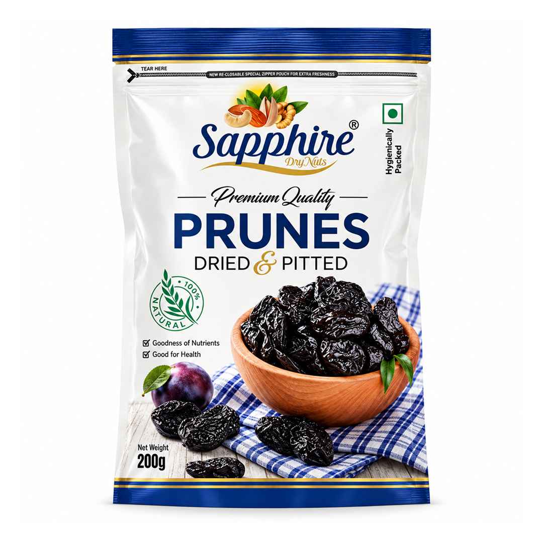 Sapphire Premium California  Pitted Dried Prunes, 200g