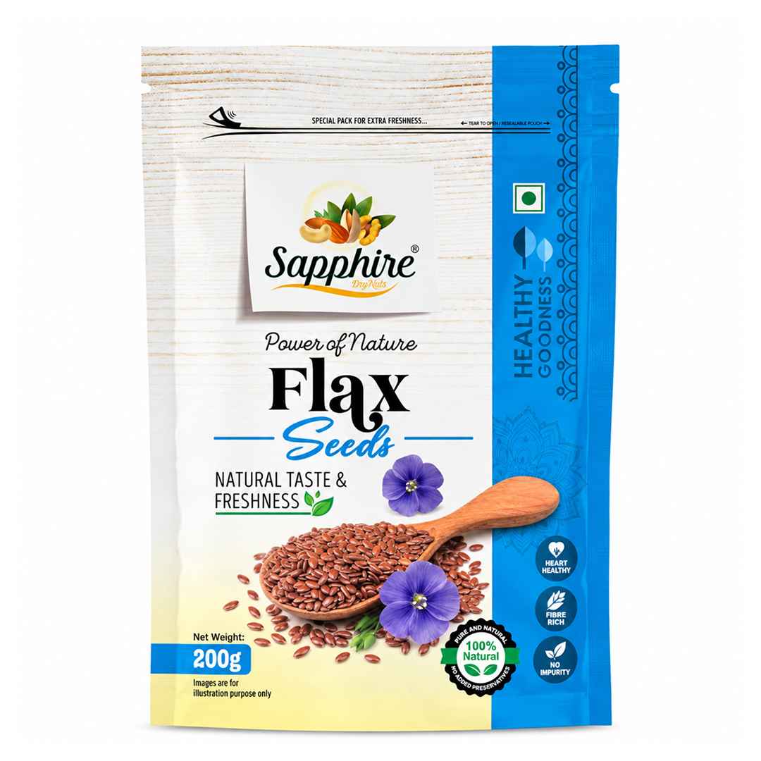 Sapphire Raw Natural Flax Seeds, 200g