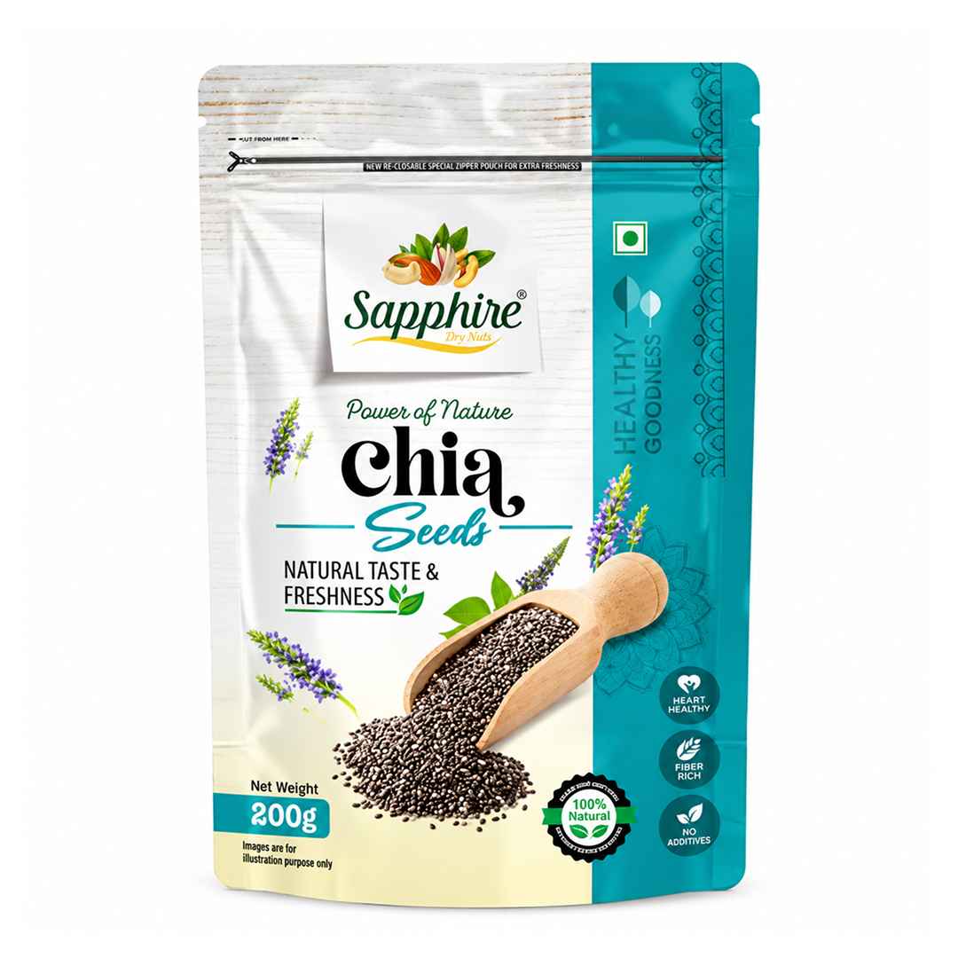 Sapphire Raw Natural Chia Seeds, 200g