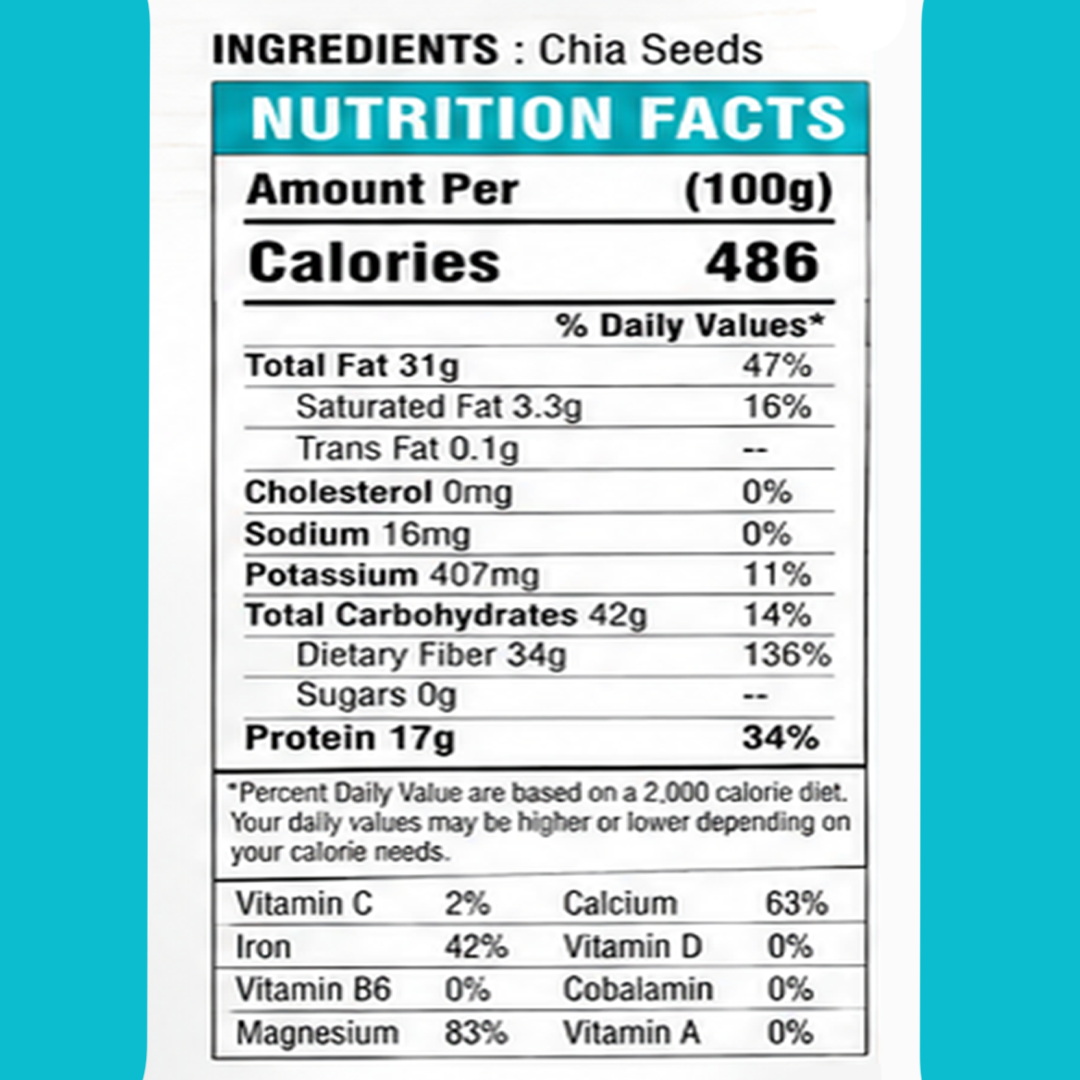 Sapphire Raw Natural Chia Seeds, 200g