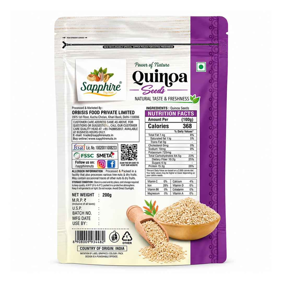 Sapphire Raw Natural Quinoa Seeds, 200g