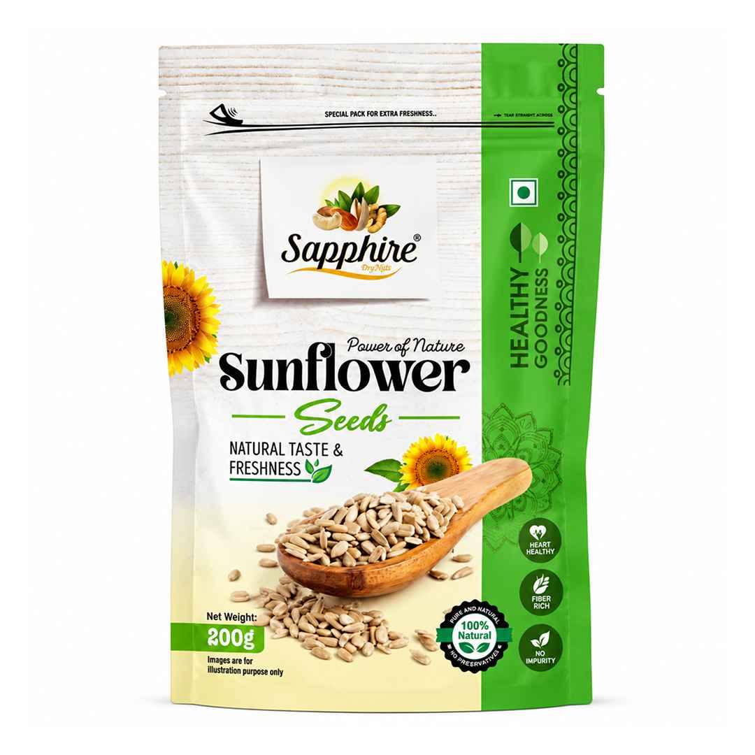 Sapphire Raw Natural Sunflower Seeds, 200g