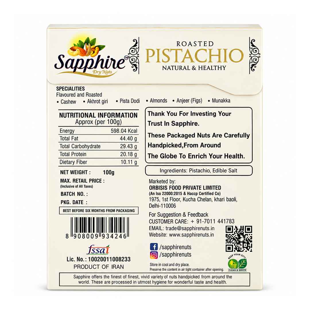 Sapphire Roasted Pista, 100g